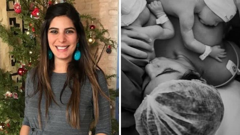 Que momento! André Rizek mostra gêmeos nos braços de Andreia Sadi após o parto: "Chorei de emoção" - Reprodução/TV Globo