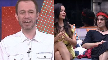 Tiago Leifert brinca com Juliette e Fiuk no BBB21 - Reprodução/TV Globo