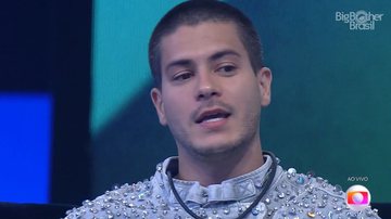 Arthur Aguiar explicou a verdade sobre sua relação com a comida no BBB22 - Reprodução/TV Globo