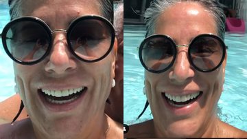 Glória Pires agarra marido e curte piscina em clima de paixão - Reprodução/Instagram