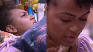 Jessi interrompe fossa de Natália e tenta acordar amiga para o jogo - Reprodução/TV Globo