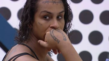 Linn da Quebrada refletiu sobre os últimos acontecimentos do reality show e surgiu com o semblante triste - Reprodução/TV Globo