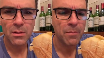 BBB22: Indireta para a 'padaria'? Tadeu Schmidt come pão e ironiza: "Nunca mais" - Reprodução/Instagram