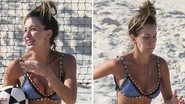 Apresentadora do 'Esporte Espetacular', Bárbara Coelho treina pesado na praia e exibe corpo trincado - AgNews