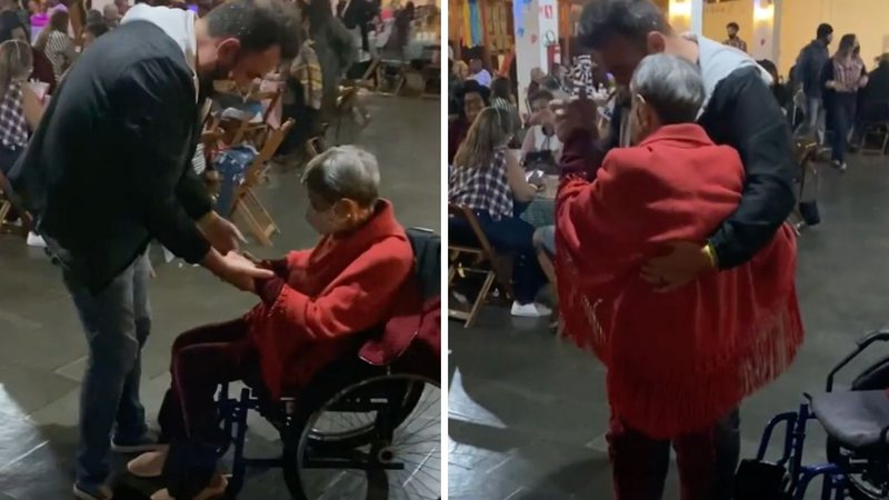 Fábio Ramalho dança com a mãe que levanta da cadeira de rodas em momento comovente: "Eu disse vamos" - Reprodução/Instagram