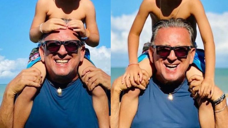 Em momento raro, Galvão Bueno aparece com os netos gêmeos e celebra aniversários: “Vovô ama muito” - Reprodução/Instagram