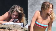 Com biquíni sem alças, Isabella Santoni exibe corpo real ao ser flagrada tomando sol em praia no Rio - Reprodução/Instagram