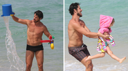 A cara do pai! José Loreto leva a pequena Bela para brincar na praia e semelhança impressiona os fãs - AgNews