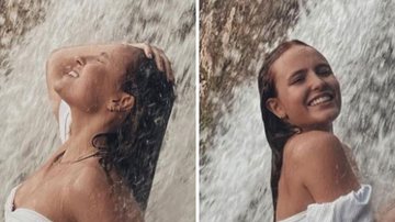 Espetáculo! Larissa Manoela toma banho de cachoeira com biquíni branco: "Linda demais" - Reprodução/Instagram