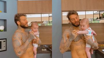Filho de Lucas Lucco mostra que tem gingado e surge dançando forró com o papai: "Fofura demais" - Reprodução/Instagram