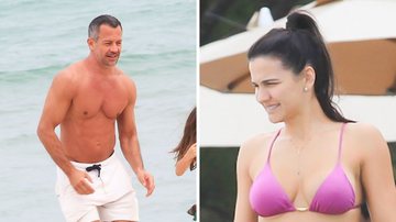 Malvino Salvador vai à praia com a esposa e as filhas e beleza da família chama a atenção - AgNews