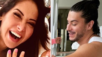 Mayra Cardi se diverte brincando de manicure com a filha e Arthur Aguiar se derrete: "Amo vocês" - Reprodução/Instagram