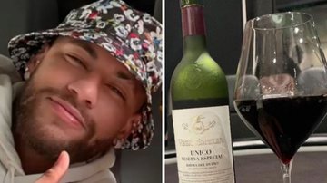 Fãs descobrem preço da garrafa de vinho que Neymar tomou e ficam em choque: "Dava para pagar minhas dívidas" - Reprodução/Instagram