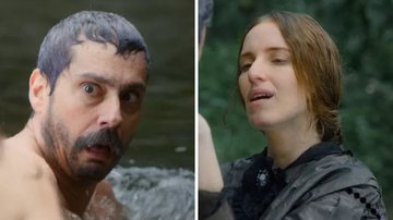 O vilão aparecerá sem roupas durante um banho no rio e deixará a mulher em chamas; confira - Reprodução/TV Globo