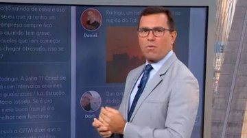 Ao vivo, Bocardi perde a paciência e dá invertida em internauta no 'Bom Dia SP': "Piada é sua mensagem" - Reprodução/TV Globo