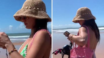 Usando microshortinho, Isis Valverde empina o bumbum e rebola na bicicleta: "Espetáculo de mulher" - Reprodução/Instagram