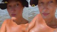 Grávida, Gabriela Pugliesi faz topless e deixa seios à mostra ao renovar bronzeado - Reprodução/Instagram
