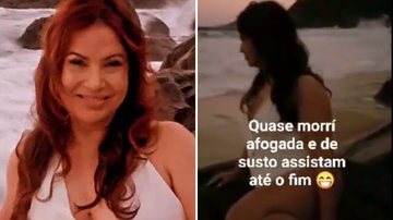 Isadora Ribeiro é surpreendida ao posar para fotos em praia: "Quase morri afogada" - Reprodução/Instagram