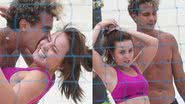 Larissa Manoela agarra namorado e atola mão na bermuda em dia de praia - AgNews/Dilson Silva