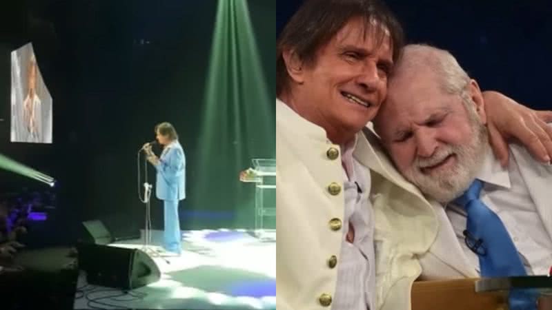 Roberto Carlos se emocionou ao dedicar um de seus shows a Jô Soares - Reprodução/Instagram/Globo