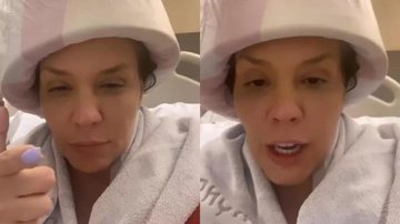Simony mostra sessão de quimioterapia com acessório inusitado: "Ajuda a não cair o cabelo" - Reprodução/Instagram