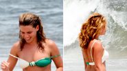Bruna Linzmeyer vai à praia, é traída pela alcinha do biquíni e quase mostra demais - AgNews
