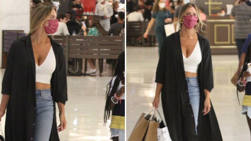 Giovanna Ewbank vai com Titi e a mãe fazer compras no shopping - AgNews/ Adão