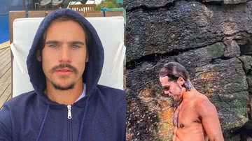 Nicolas Prates posa de sunga em cachoeira e volume indiscreto aparece: “Dei zoom” - Instagram