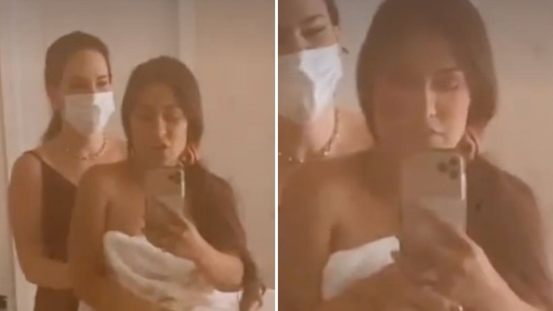 Simone surge magérrima só de toalha durante procedimento estético: "Estou maravilhosa" - Reprodução/Instagram