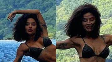 De biquíni, Aline Campos exibe abdome sensacional em lago paradisíaco: "Incrível" - Reprodução/Instagram
