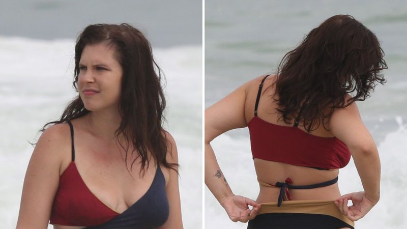 Carolinie Figueiredo exibe corpo real ao ser flagrada em praia no Rio - AgNews