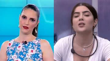 Chris Flores se desespera com atitude de Jade Picon: "Tô muito assustada" - Reprodução / TV Globo / SBT