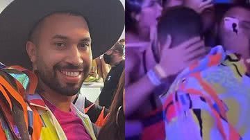 Gil do Vigor desce do palco de Anitta e beija bonitão na plateia - Reprodução/Instagram e Reprodução/Twitter