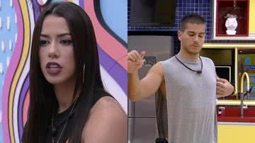 Larissa está se preparando para atacar Arthur Aguiar no jogo da discórdia do BBB22 - Reprodução/TV Globo