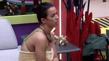 Larissa não gostou dos emojis que recebeu no queridômetro e fez um desabafo com Brunna Gonçalves - Reprodução/TV Globo