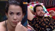 Larissa e Gustavo colocam "bomba" em cima do avatar de sister - Reprodução/Globo