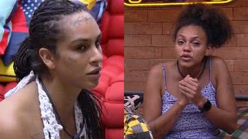 Linn da Quebrada e Jessilane estão confabulando para tentar levar novas pessoas ao paredão do BBB22 - Reprodução/TV Globo