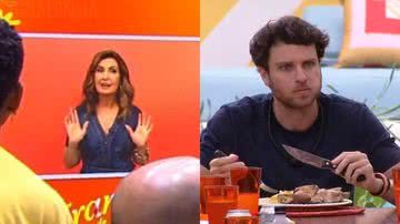BBB22: Climão! Lucas leva alfinetada de Fátima Bernardes ao vivo: "Comendo muito" - Reprodução/TV Globo