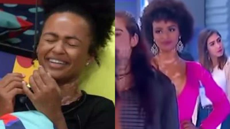 Natália aparece em programa do SBT e público se choca - Reprodução/TV Globo e Reprodução/SBT