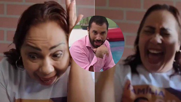 BBB21: Mãe de Gil é surpreendida ao receber mensagem de Fábio Jr e surta - Reprodução/TV Globo