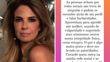 Revoltada, Luciana Gimenez exibe mensagem ofensiva que recebeu em seu perfil: "Obscenidades" - Reprodução/TV Globo