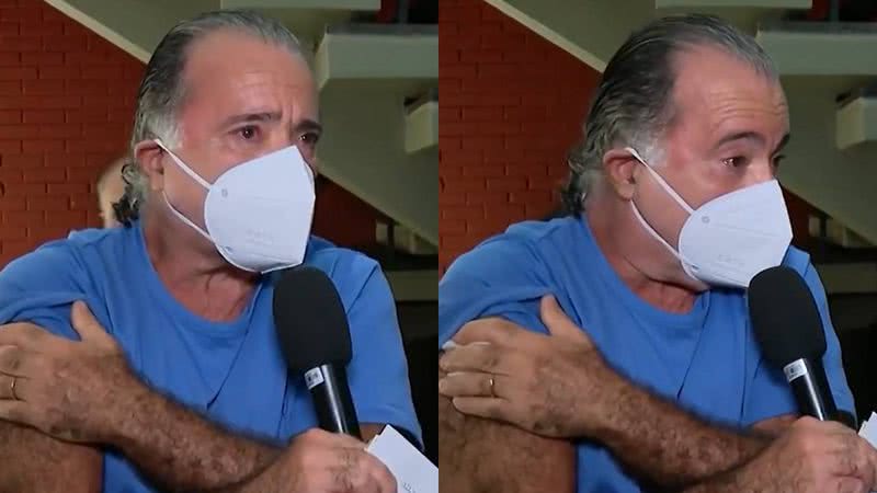 Aos 72 anos, Tony Ramos enche os olhos de lágrimas ao ser vacinado contra a Covid-19: "Lição profunda" - Reprodução/GloboNews