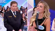 O apresentador Silvio Santos se animou e jogou todo seu charme para Bárbara; confira o vídeo do momento - Reprodução/Youtube