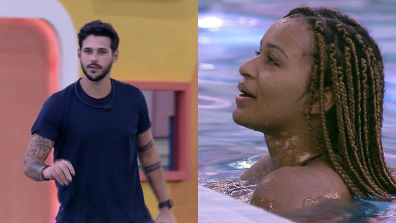 BBB22: Rodrigo briga feio com Natália e sister não deixa barato: “Vai ficar só” - Reprodução/Globo