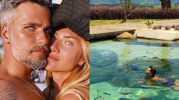 Bruno Gagliasso nada com peixes em lago da família e espanta fãs - Reprodução / Instagram