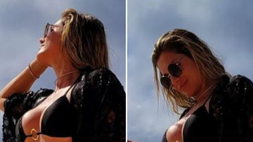 Lívia Andrade posa de fio-dental em praia deserta e corpo impressiona: "Deliciosa" - Reprodução/Instagram