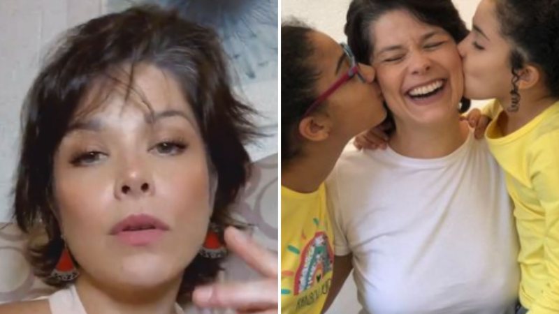 A atriz Samara Felippo se emocionou ao contar que a caçula está vacinada contra a Covid-19; confira o que a artista declarou ao lado da imagem da menina com cartão de vacinação - Reprodução/Instagram