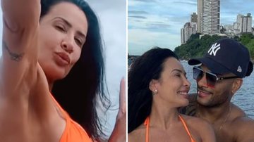Aos 48 anos, Scheila Carvalho namora de fio-dental em clique quente com o marido - Reprodução/Instagram
