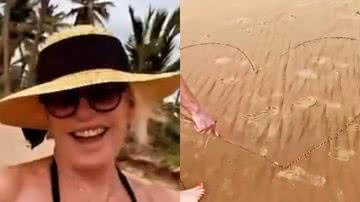 Aos 72 anos, Ana Maria Braga curte folga de biquíni na praia e fãs cobrem o físico de elogios: "Corpinho lindo" - Reprodução/Instagram