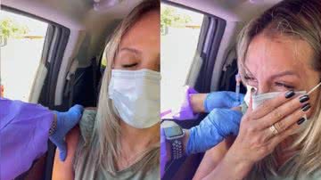 Emocionadíssima, Carla Perez cai no choro ao ser vacinada contra Covid-19: "Choro de alívio e gratidão" - Reprodução/Instagram